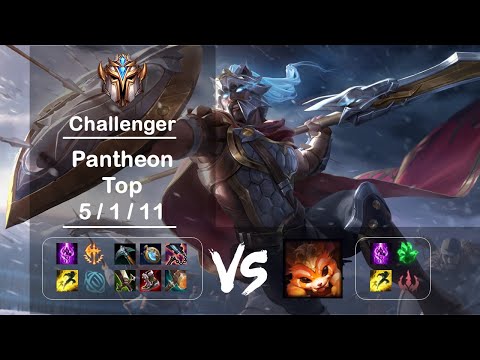 [4K] KR Challenger Top Pantheon vs Gnar Ep.1367
