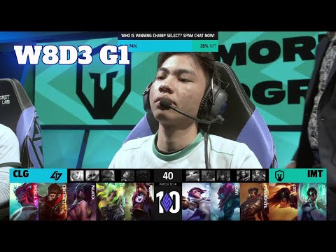 CLG vs IMT | Week 8 Day 3 S12 LCS Summer 2022 | CLG vs Immortals W8D3 Full Game