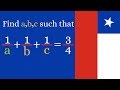 Chile Mathematical Olympiad 2011