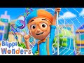 Blippi Learns How Spiders Make Webs Blippi Wonders Moonbug Kids Learning Corner