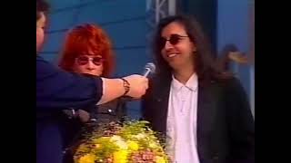 Sergio Dias, d&#39;Os Mutantes, e Rita Lee no &quot;Arquivo confidencial&quot; do Domingão do Faustão, em 1995