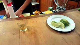 How Mexicans drinks tequila. Watch and learn :-P