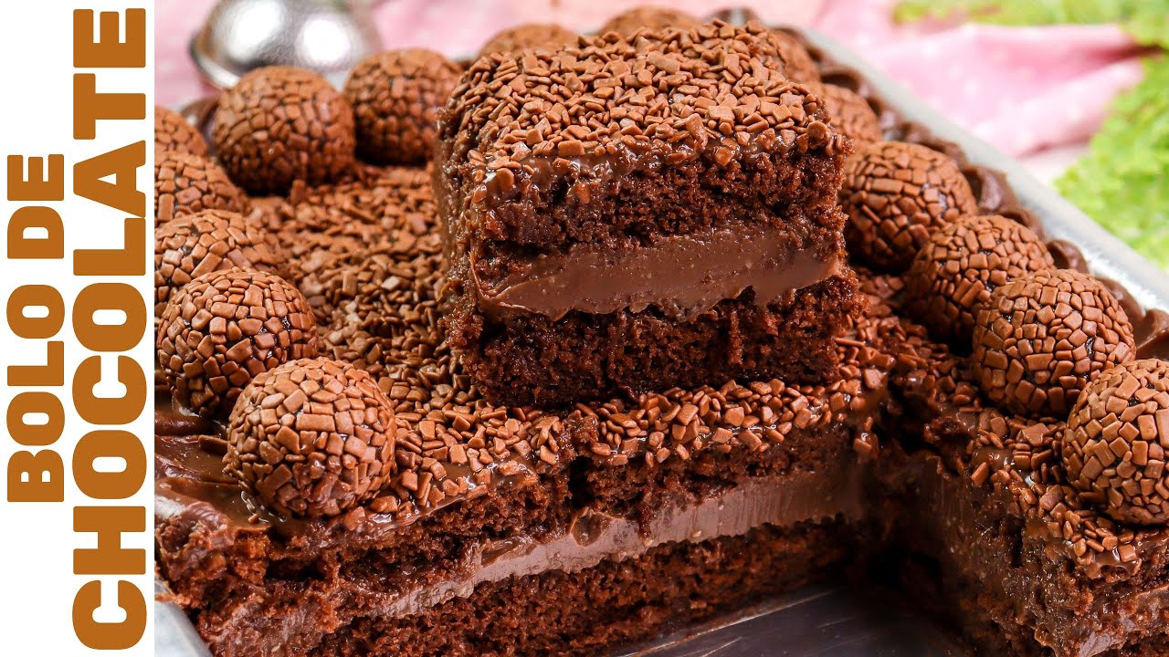 BOLO DE CHOCOLATE RECHEADO SUPER CREMOSO! | Fofíssimo, delicioso e super fácil de fazer!