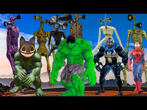 Incredible Hulk vs Army Siren Head level up boss vs Lamp Head TV Head Tank Head vs Superheroe