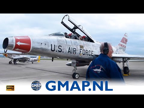 Fantastic good looking F-100F Super Sabre arrival for Kentucky ANG airshow