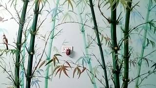 preview picture of video 'wall painting Bamboo tree'