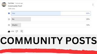 How to Make a YouTube Community Post UPDATED