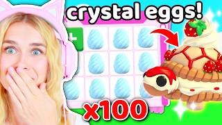 Opening 100 Crystal Eggs To Get STRAWBERRY TORTLES In Adopt Me!
