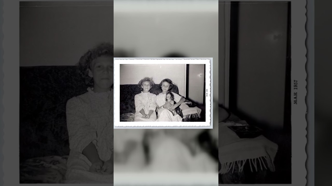 1957 Portrait of Children with Doll, Black and White, 3.5 × 5 inches Video