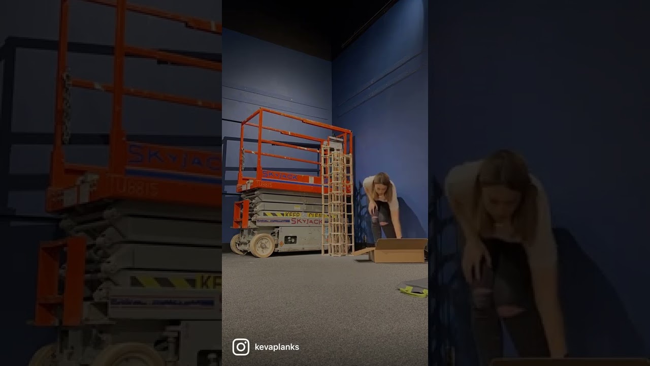 Building a 20 foot tower with 1,122 planks for an upcoming KEVA exhibit