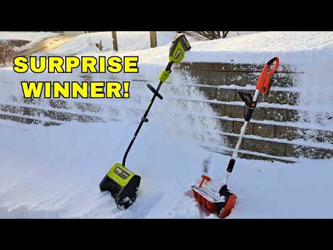 RYOBI Tools Expand-It Snow Thrower Attachment, Fits Most String Trimmers, Clears Up to 6 In. Snow, Green, 18V, RYSNW00 video review thumbnail