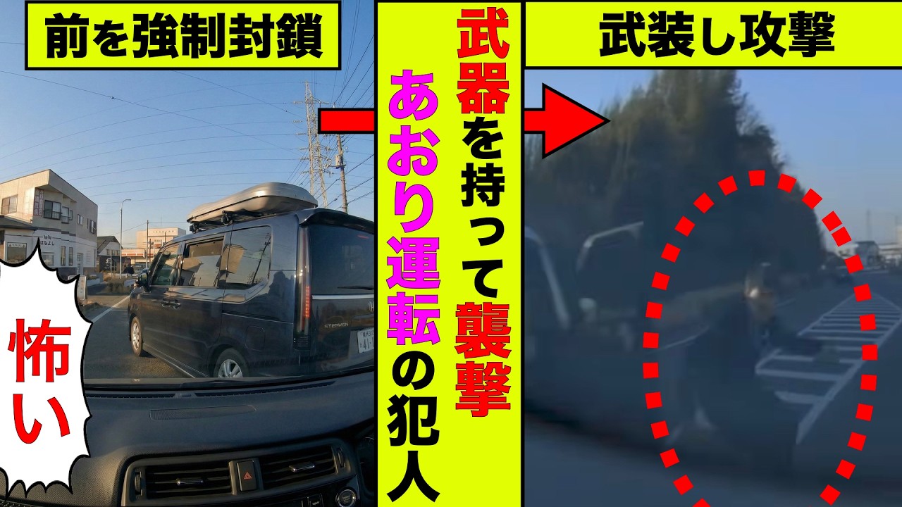 愛知県で武器を持って襲撃したあおり運転の犯人！ナンバープレートや顔画像まで晒されて特定された末路【アニメ】【漫画】【実話】