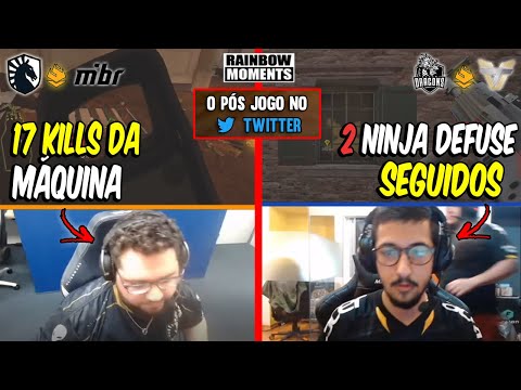 PALUH DESTRUINDO A MIBR, 2 NINJAS DEFUSES DA BD, PÓS JOGO DE BD x T1 - MELHORES MOMENTOS LIVES + BR6