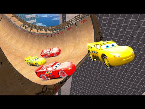 GTA IV😱 Lightning McQueen Pro Car Mod Test Jump Testing Ep. 1 - GTA IV No Graphic Mod