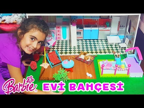 Barbie Evi için Havuzlu Bahçe Yaptım Mira Çok Beğendi | Nasıl Yapılır Kendin Yap | UmiKids