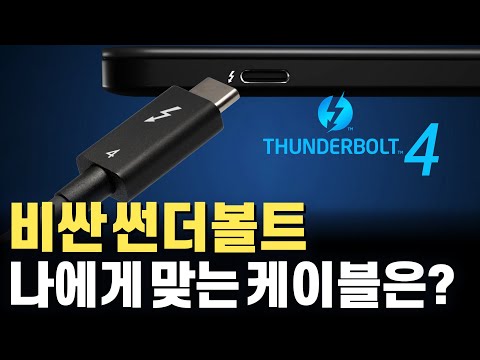 몇 개 사면 수십만원? 비싼 썬더볼트 케이블 제대로 고르는 방법, USB4와의 차이 Thunderbolt3 Thunderbolt4