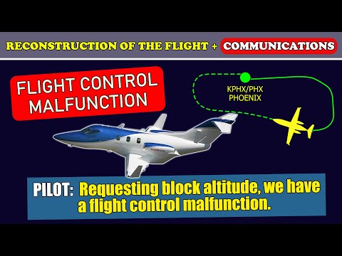 FLIGHT CONTROL malfunction. EMERGENCY return | Cutter Aviation HondaJet | Phoenix Sky Harbor airport