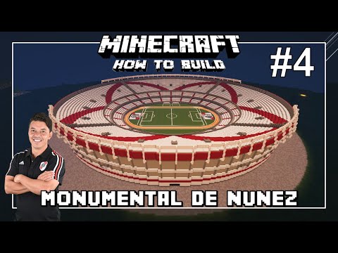 Talyuli - Minecraft - How to Build a Stadium #4 - River Plate Flag, Advertising Board and Bench