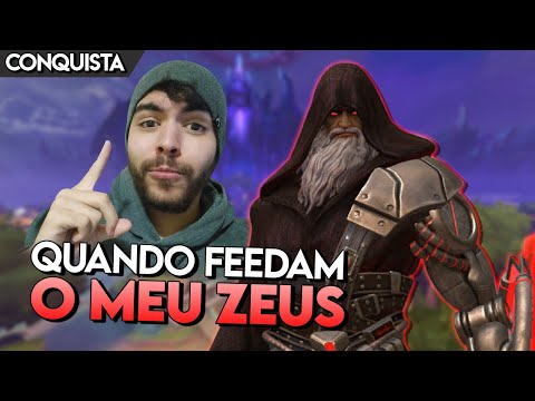 QUANDO FEEDAM O MEUS ZEUS! ZEUS MID - Master Ranked Conquista - Smite BR