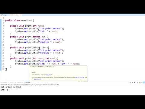 Java Programming Tutorial - 19 - Method Overloading