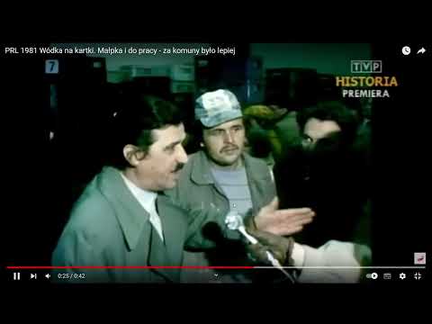 PRL 1981 Wódka na kartki  Małpka i do pracy