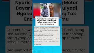 KDM Nyaris Bantu Maling Motor di Sumedang Bayar Pajak, Sudah Feeling Tak Enak saat Pertama Bertemu