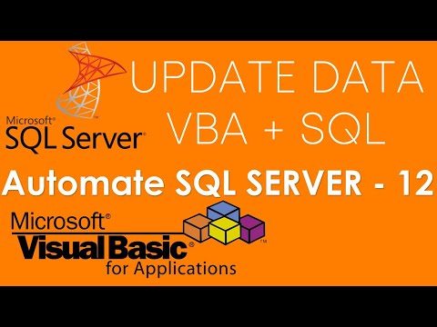 VBA and SQL Server - Update data in SQL Server Database using VBA & SQL Command. Part-12