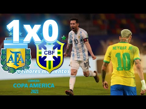 ARGENTINA 1X0  BRASIL ASSISTA MELHORES MOMENTOS | MESSI GANHA SUA PRIMEIRA COPA PELA SELEÇÃO!!