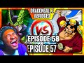 ONE OF THE FUNNIEST EPISODES REACTING TO DBZ ABRIDGED EP 57 AND 58 FIRST TIME