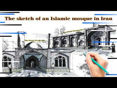 O esboço da mesquita Sur Mahabad na era Safávida