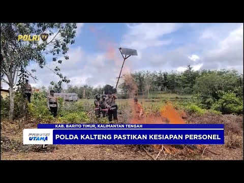 BRIMOB POLDA KALTENG GELAR APEL DAN SIMULASI PEMADAMAN KARHUTLA