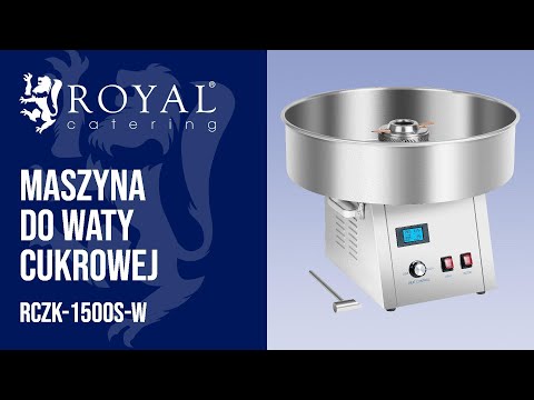 Video - Maszyna do waty cukrowej - 62 cm - stal nierdzewna