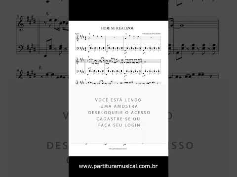 Hoje se Realizou (Piano) Partitura católica - Sheet Music