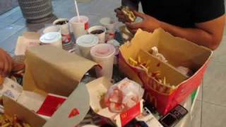 Man vs. Food - 2 asians, 2 McDonalds Family Dinner Boxes - Part 1/3