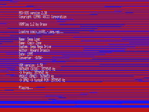 VGMPlay MSX: YM2612 OPN2 PCM playback on turboR PCM