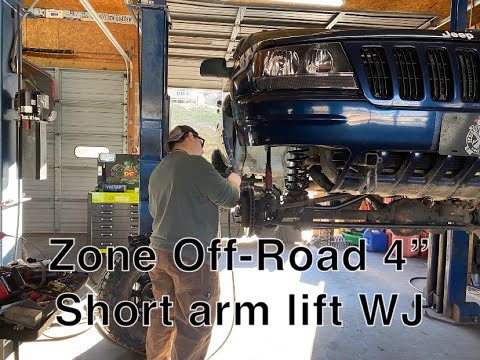 4” Zone off road short arm kit install Jeep WJ