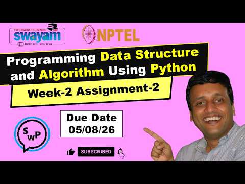 Programming Data Structures And Algorithms Using Python Week 2 Assignment Solutions