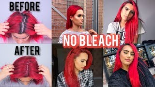 HOW TO: DYE DARK HAIR RED WITHOUT BLEACH | BodmonZaid