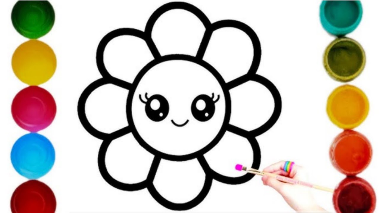 How To Draw A Flower| Flower Drawing Easy| Flower Drawing For Kids| Rose Kids Channel| Flower