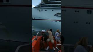 Carnival Splendor - close up view from a shuttle boat
