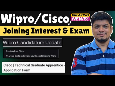 🔥Wipro Joining Survey & Cisco Technical Graduate Apprentice | Big Updates | Current Updates