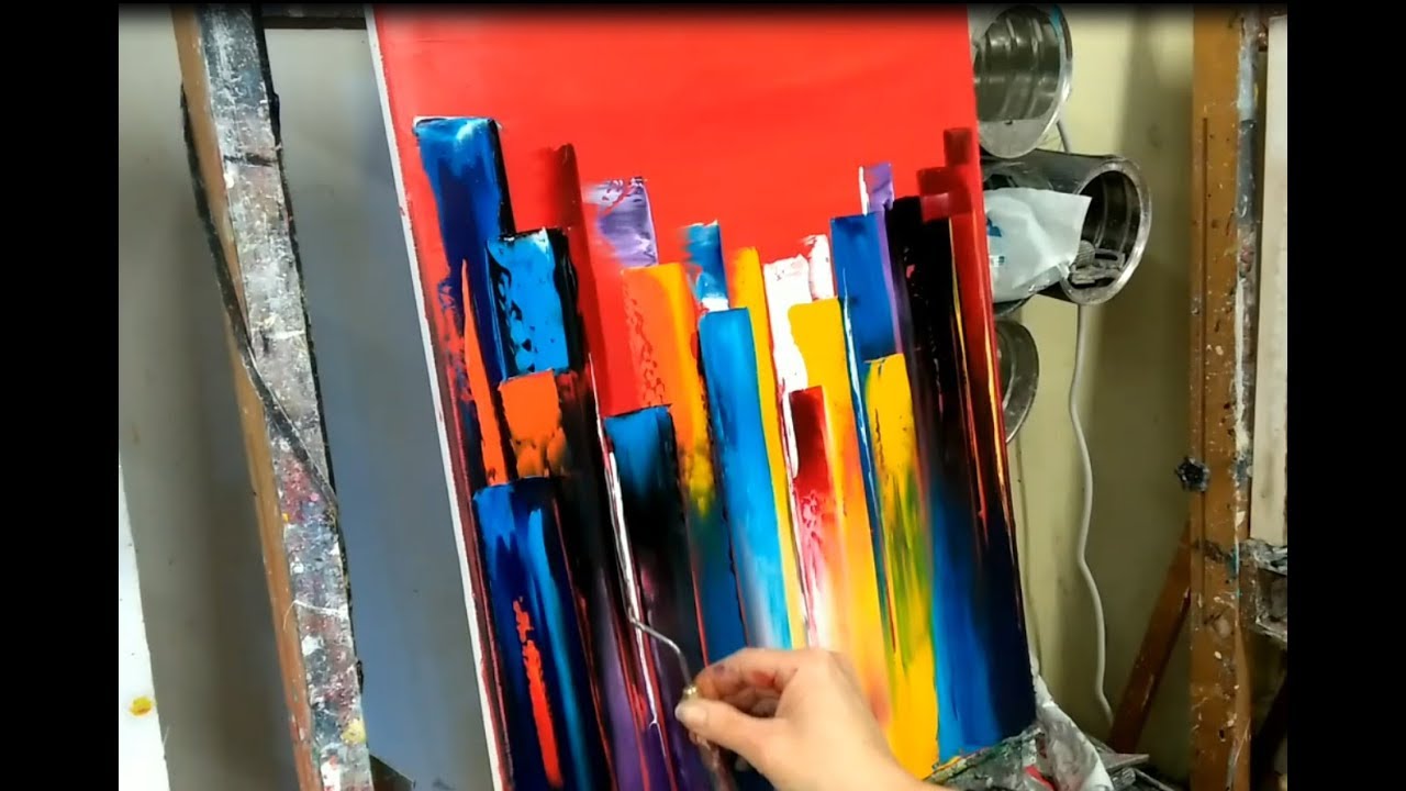 TUTO NEW-YORK ABSTRAIT (Manhattan ABSTRACT) par Nelly LESTRADE