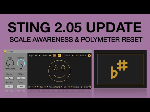Sting 2.05 - Scale Awareness & Polymeter Reset (Ableton Live / Max For Live / Push 3)