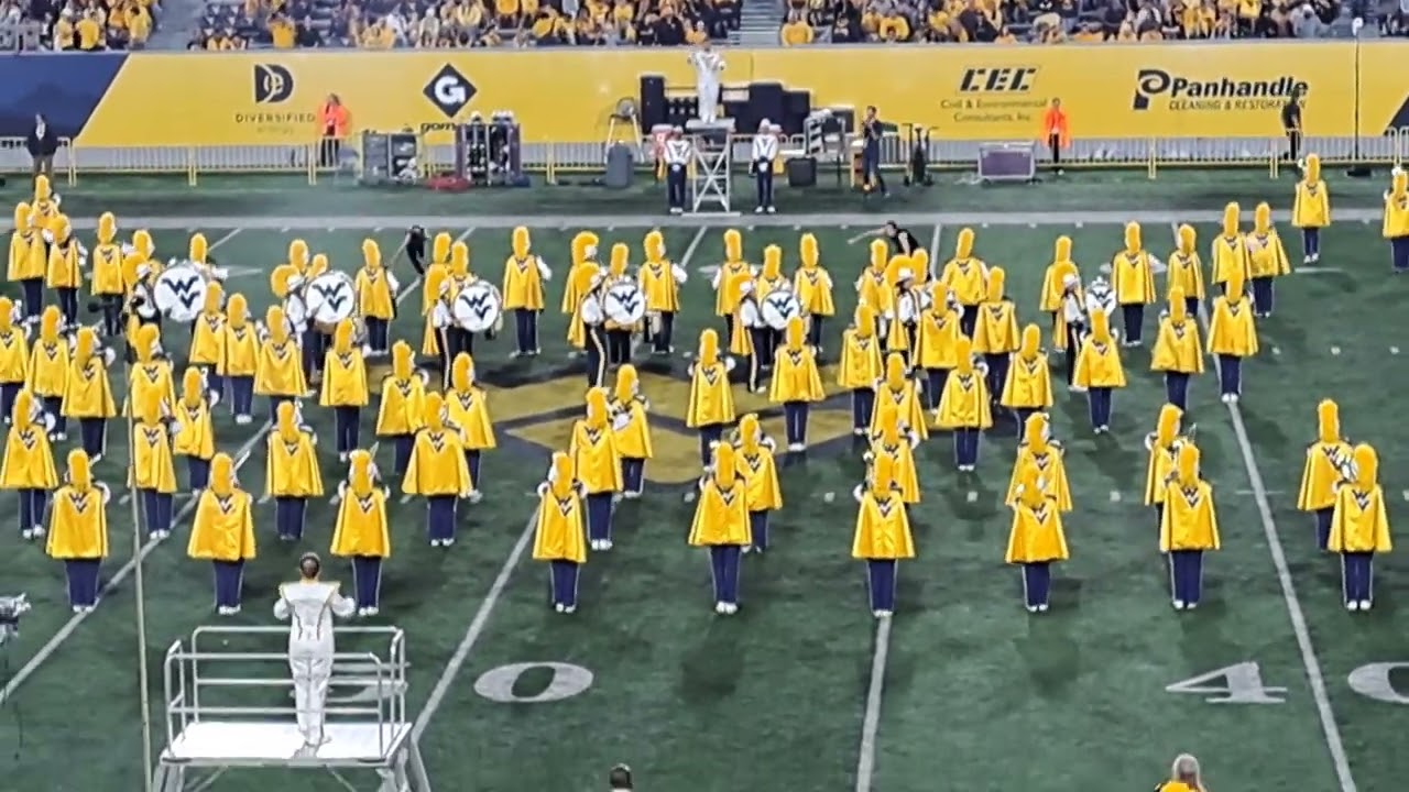 WVU Mountaineer Marching Band 2024  (Half Time) "Jazz" September 7, 2024