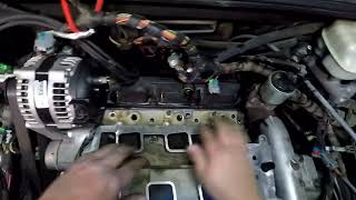 Buick Lucerne 3.8 Intake gasket replacement Part 4 Reinstalling lower intake.