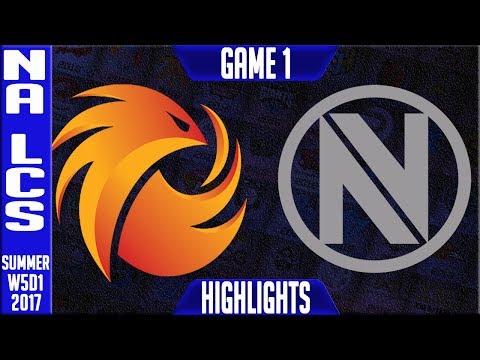 Phoenix1 vs Team Envy Highlights Game 1 | NA LCS week 5 summer 2017 | P1 vs NV G1