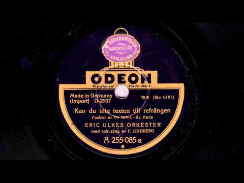 Folke Lindberg - Kan du inte texten till refrängen - Säj mej var Ni bor, min fröken