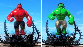 VENOM Transformation w/ Hulkbuster & Red Hulk Transformations in Lego Marvel Super Heroes