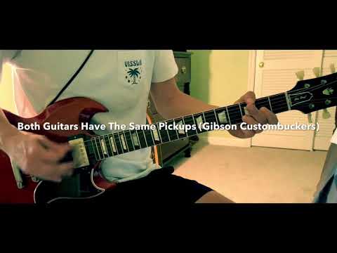Gibson Les Paul VS Gibson SG - SAME PICKUPS - Same Amps