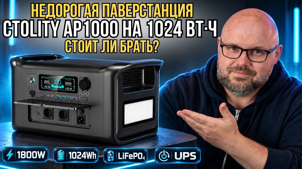 НЕДОРОГАЯ ПАВЕРСТАНЦИЯ CTOLITY AP1000 НА 1024Wh И 1800W. СТОИТ ЛИ ПОКУПАТЬ И ЕСТЬ ЛИ ЛУЧШ?